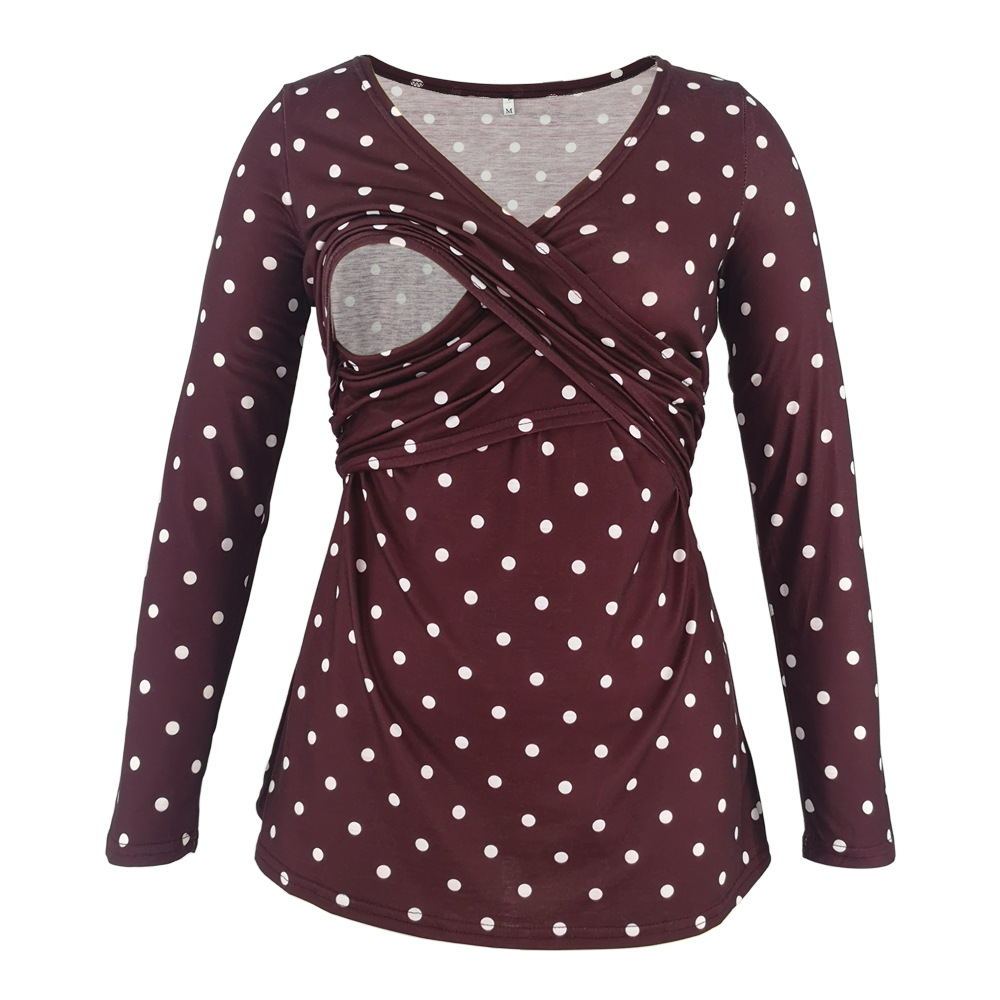 Elegantna Bluza s Dubokim V-Izrezom i Printom | Dugih Rukava | Chic Jesensko-Proljetni Stil