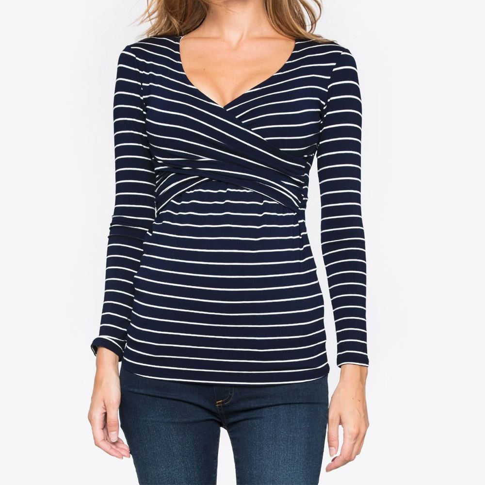 Elegantna Bluza s Dubokim V-Izrezom i Printom | Dugih Rukava | Chic Jesensko-Proljetni Stil