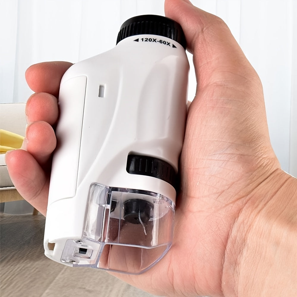 🔬 Mini Dječji Džepni Mikroskop s LED Svjetlom i Zumiranjem 60X–120X