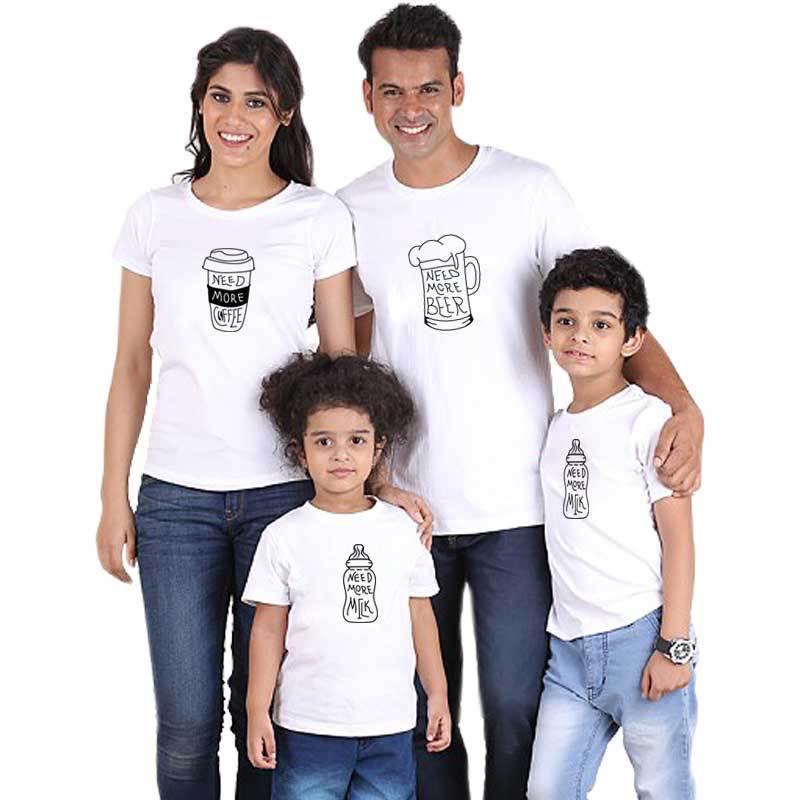 FamilyCotton™ Pamučne Majice za Mame, Tatu i Djecu – Klasične Boje i Savršene Veličine