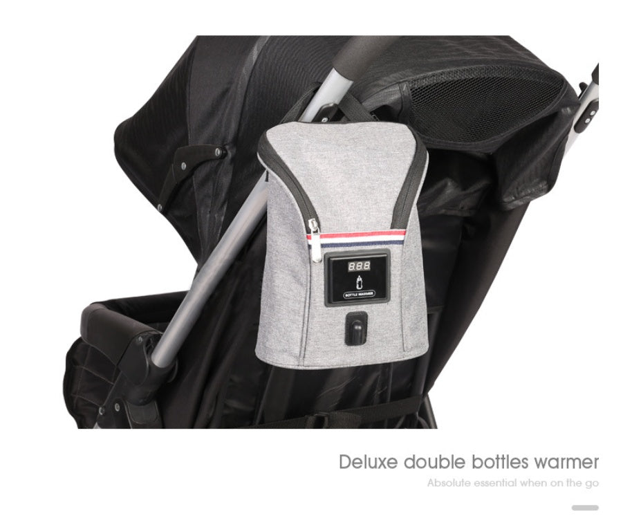 ThermiGo™ Grijač za Dječje Bočice – Dvostruki Grijač s Auto Punjačem i Prikazom Temperature