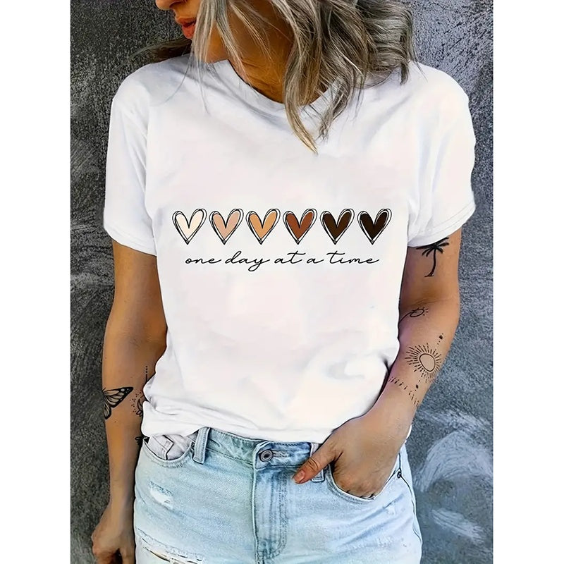 Women's Funny Love Heart Graphic Tee – Spread Love & Playfulness!
