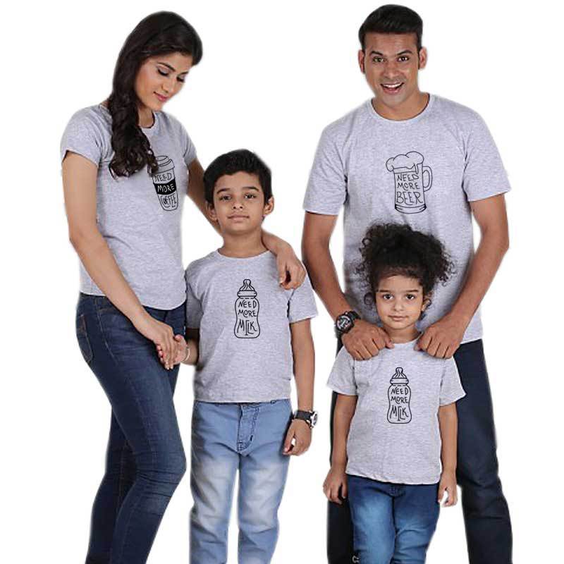 FamilyCotton™ Pamučne Majice za Mame, Tatu i Djecu – Klasične Boje i Savršene Veličine