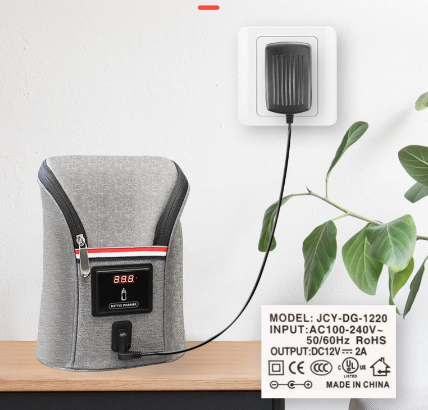 ThermiGo™ Grijač za Dječje Bočice – Dvostruki Grijač s Auto Punjačem i Prikazom Temperature