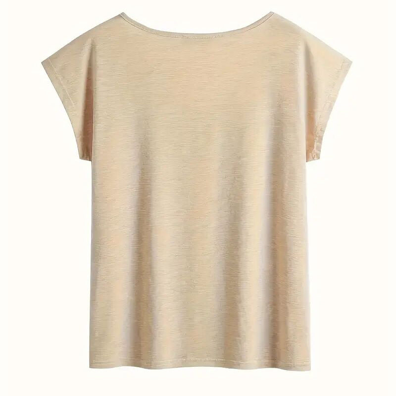 Ženska majica s V-izrezom i cvjetnim srcem | Ljetni casual top | S-XXL