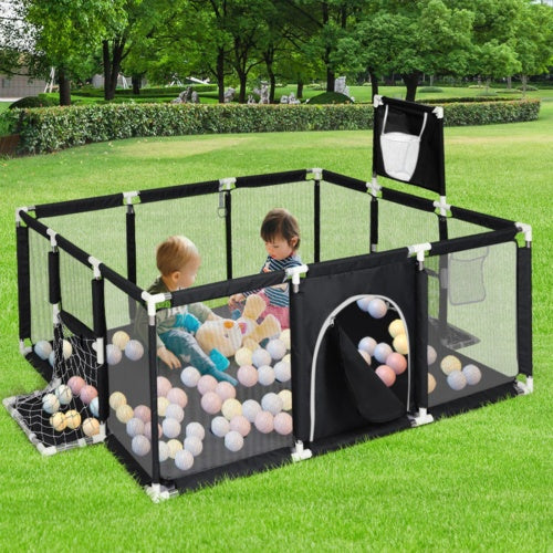 🎉 Sigurno i Zabavno Igraće Igralište za Djecu – Sklopivi Baby Playpen s Lopticama i Sportskim Dodacima