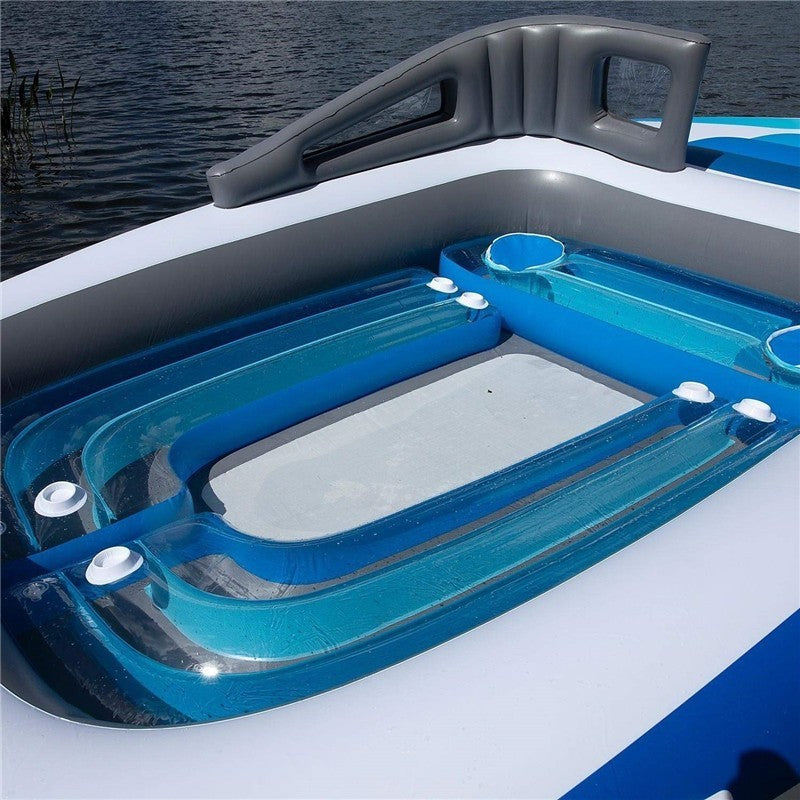 Velika Plutajuća Ležaljka na Napuhavanje – 400×210×120 cm | Plava | Ekološki PVC