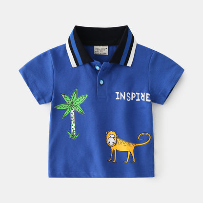 MINIKID Polo Majica za Djecu – Kratki Rukav | Igrivi Safari Stil