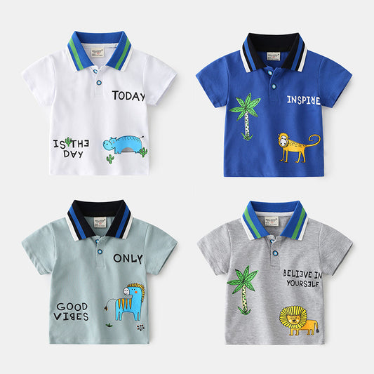 MINIKID Polo Majica za Djecu – Kratki Rukav | Igrivi Safari Stil