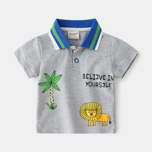 MINIKID Polo Majica za Djecu – Kratki Rukav | Igrivi Safari Stil