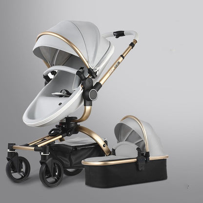 Aeris™ Multifunkcionalna High-View Kolica s Košarom za Spavanje – Titanium Okvir & PU Kotači (Više Stilova)