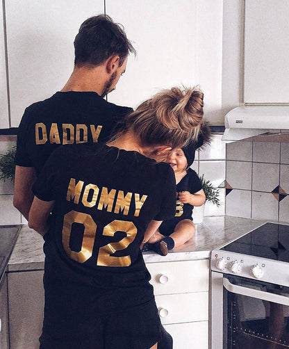 FamilyPrint™ Pamučne Majice s Printom – Kratki Rukav, Usklađeni Stil za Mamu, Tatu i Djecu