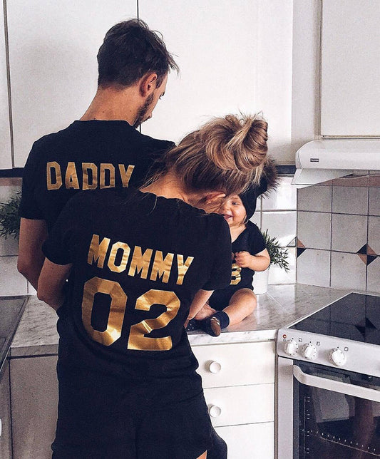 FamilyPrint™ Pamučne Majice s Printom – Kratki Rukav, Usklađeni Stil za Mamu, Tatu i Djecu