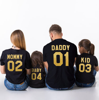 FamilyPrint™ Pamučne Majice s Printom – Kratki Rukav, Usklađeni Stil za Mamu, Tatu i Djecu