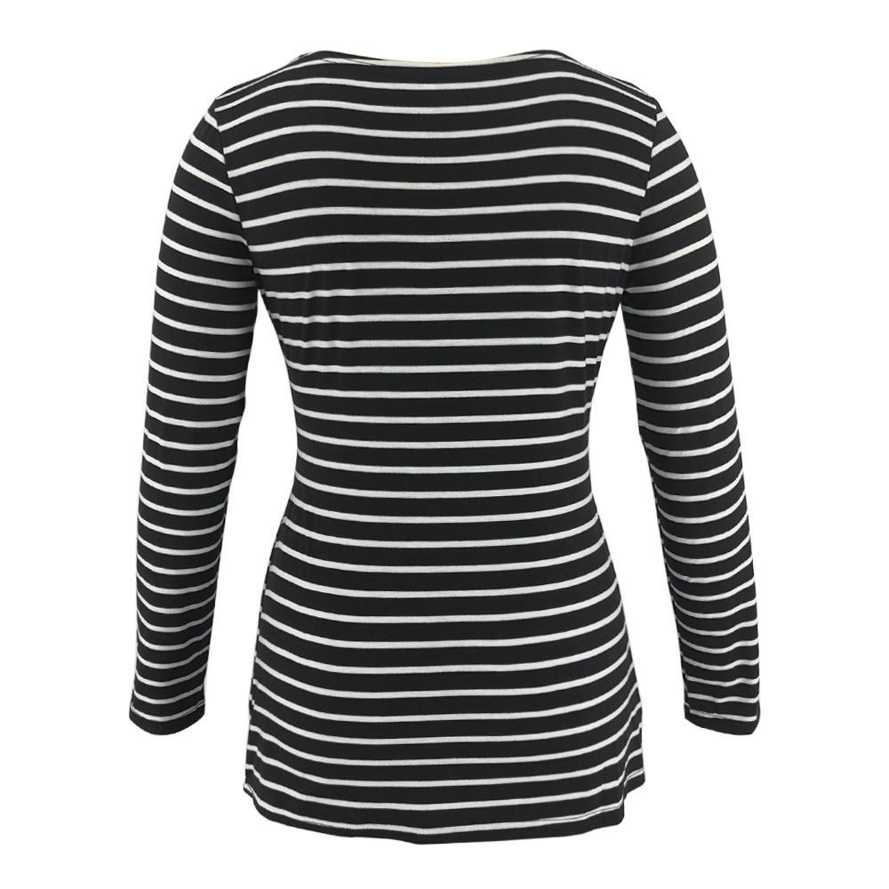 Elegantna Bluza s Dubokim V-Izrezom i Printom | Dugih Rukava | Chic Jesensko-Proljetni Stil