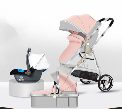 Aeris™ Multifunkcionalna High-View Kolica s Košarom za Spavanje – Titanium Okvir & PU Kotači (Više Stilova)