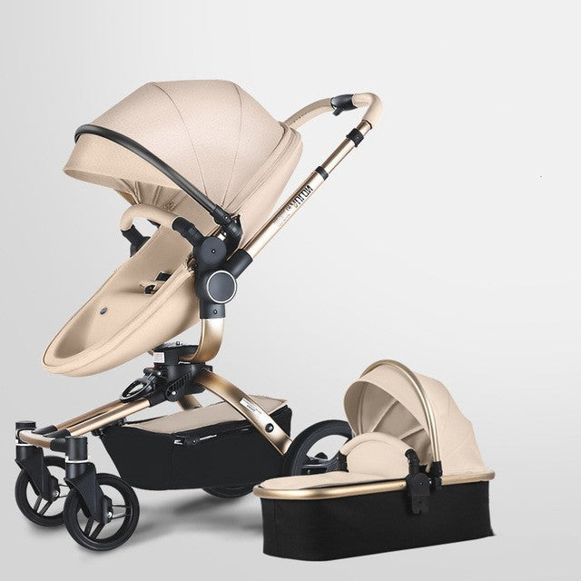 Aeris™ Multifunkcionalna High-View Kolica s Košarom za Spavanje – Titanium Okvir & PU Kotači (Više Stilova)