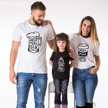 FamilyCotton™ Pamučne Majice za Mame, Tatu i Djecu – Klasične Boje i Savršene Veličine