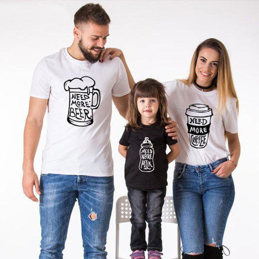FamilyCotton™ Pamučne Majice za Mame, Tatu i Djecu – Klasične Boje i Savršene Veličine