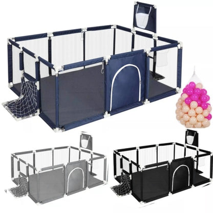 🎉 Sigurno i Zabavno Igraće Igralište za Djecu – Sklopivi Baby Playpen s Lopticama i Sportskim Dodacima