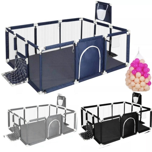 🎉 Sigurno i Zabavno Igraće Igralište za Djecu – Sklopivi Baby Playpen s Lopticama i Sportskim Dodacima
