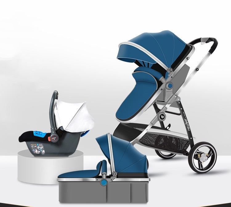Aeris™ Multifunkcionalna High-View Kolica s Košarom za Spavanje – Titanium Okvir & PU Kotači (Više Stilova)
