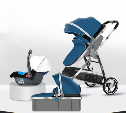 Aeris™ Multifunkcionalna High-View Kolica s Košarom za Spavanje – Titanium Okvir & PU Kotači (Više Stilova)