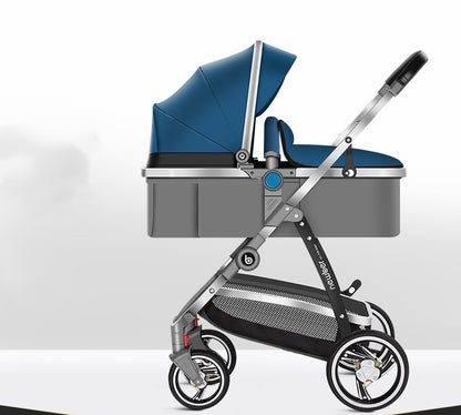 Aeris™ Multifunkcionalna High-View Kolica s Košarom za Spavanje – Titanium Okvir & PU Kotači (Više Stilova)