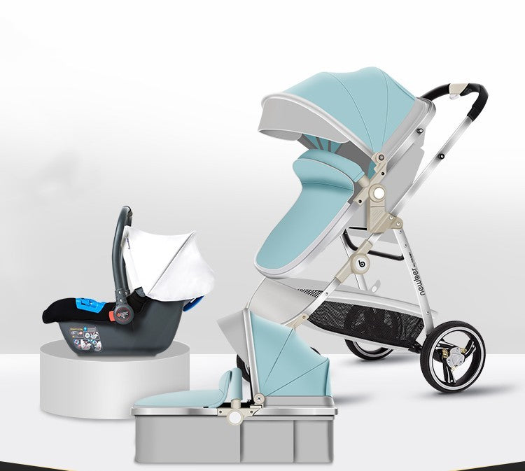 Aeris™ Multifunkcionalna High-View Kolica s Košarom za Spavanje – Titanium Okvir & PU Kotači (Više Stilova)